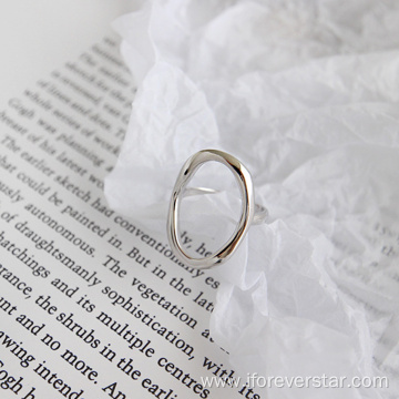 Minimalist Jewelry Popular Design Chunky Rings Silver Rings